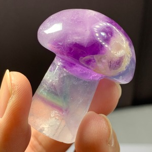 10.透明度有り✩キノコフローライト置物