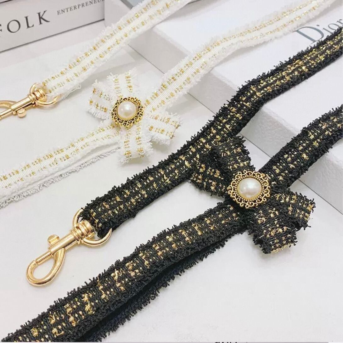 リボンモチーフ&フリル リード&首輪 00101