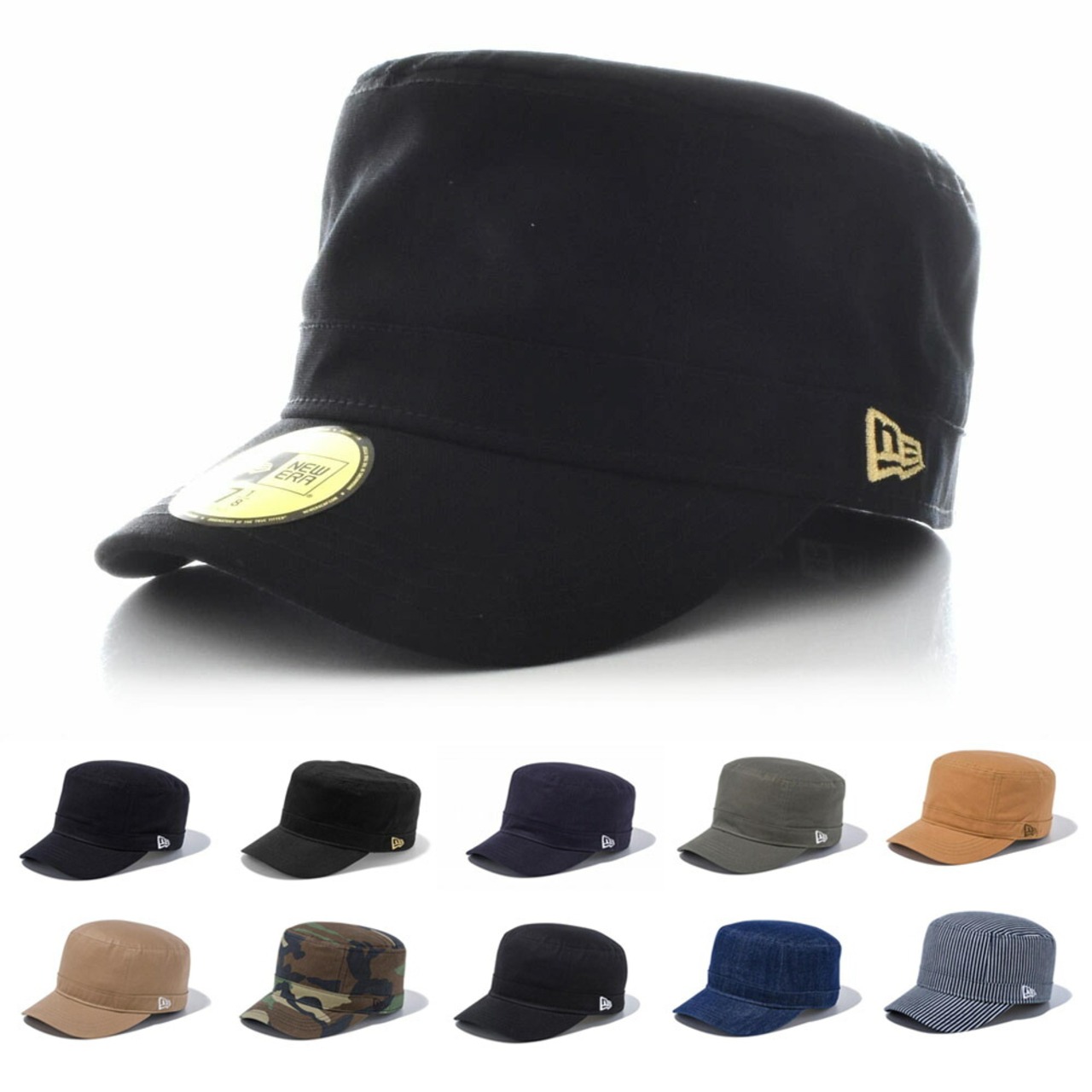11433910 7[55.8cm] インディゴ×ネイビー NEW ERA ワークキャップ(WM-01)