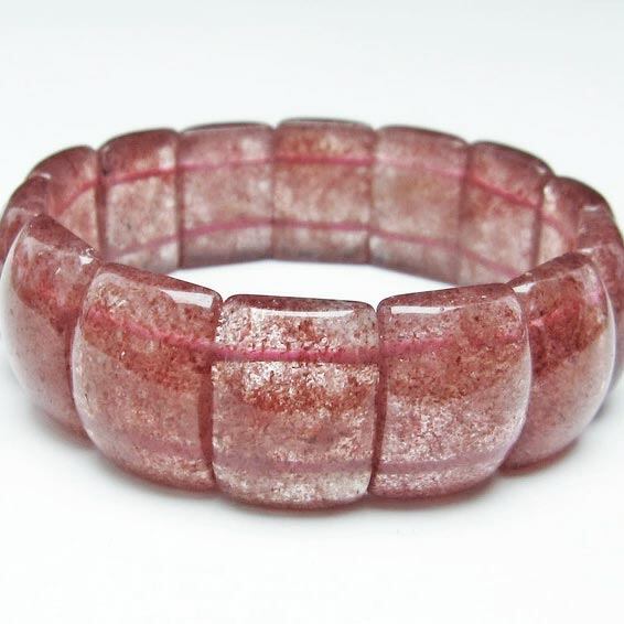 ストロベリークォーツ バングル 苺水晶 一点物 メール便可 [M便 1/10] 111-32219