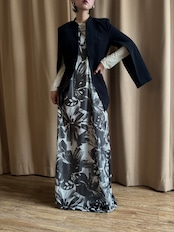 MADE IN U.S.A. artistic floral maxi dress-5202-4