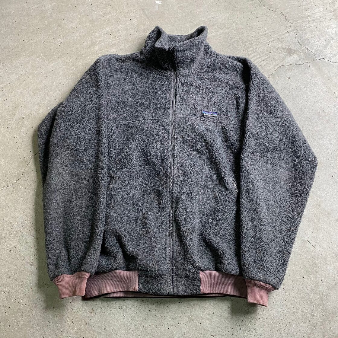 80年代 USA製 patagonia パタゴニア 三角タグ Rマーク リブ フリース 