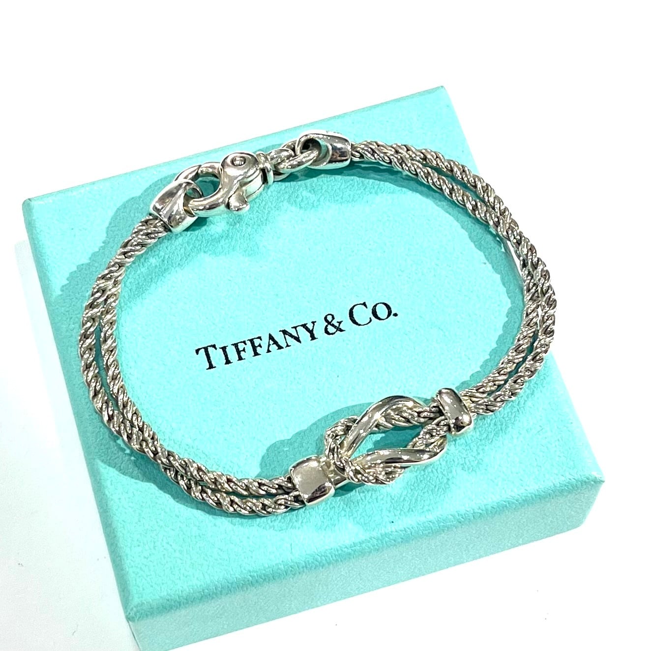 希少【TIFFANY&CO.】2780 ティファニー アンドコー ダブルロープ
