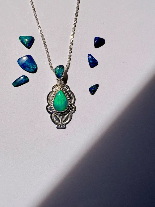 Australia Opal Flower Pendant Top