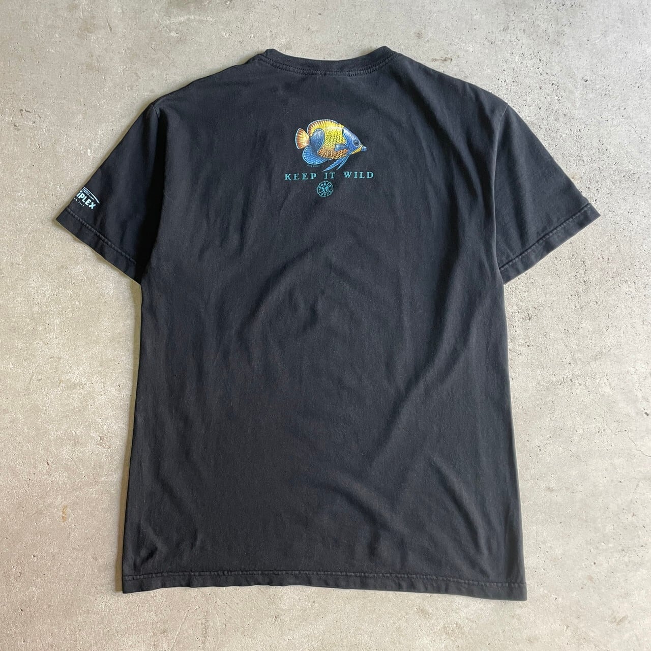 90年代 USA製 PETER KULL 魚 アート プリント Tシャツ メンズL 90年代 USA製 PETER KULL 魚 アート プリント Tシャツ メンズL