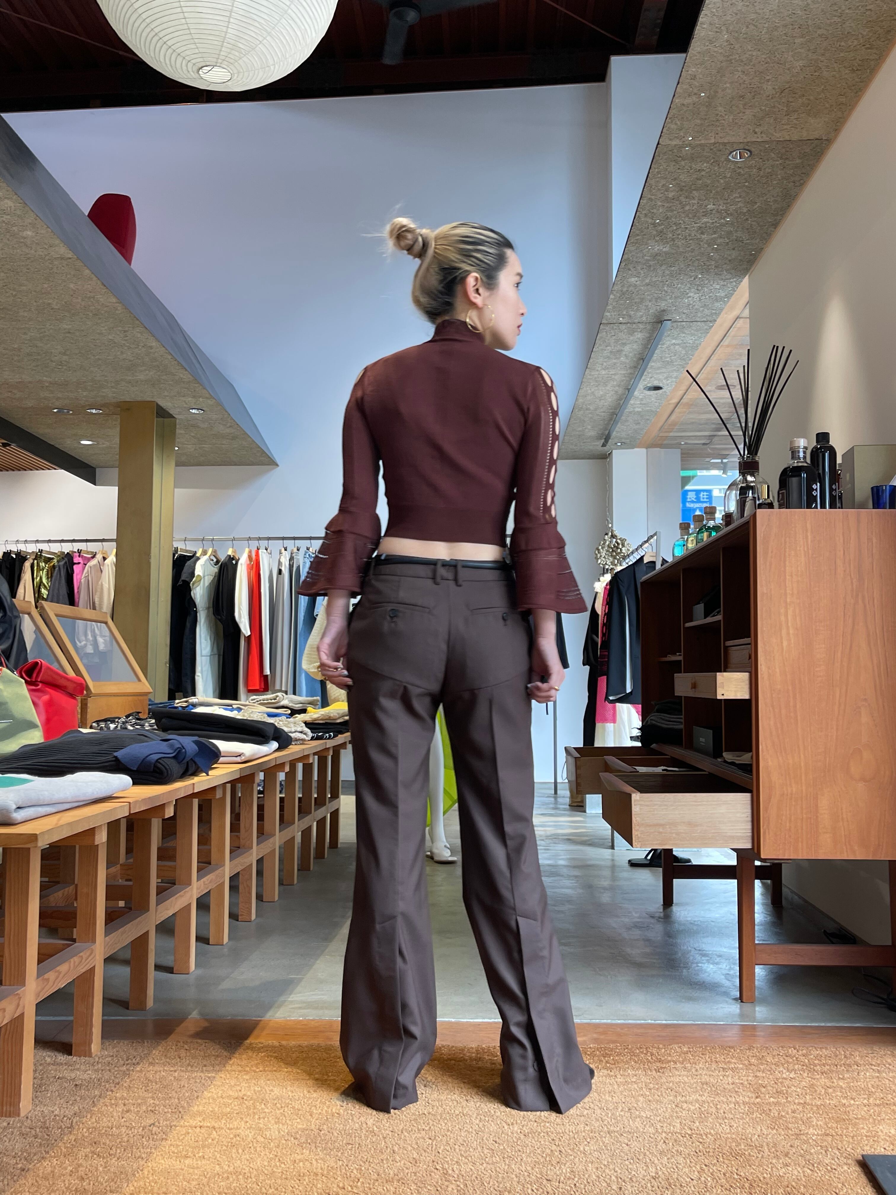 FETICO フェティコFLARED SLEEVE KNIT TOP