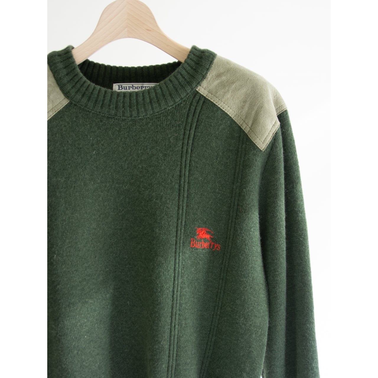 Burberrys】Made in England 80-90s 100% Wool Commando Sweater