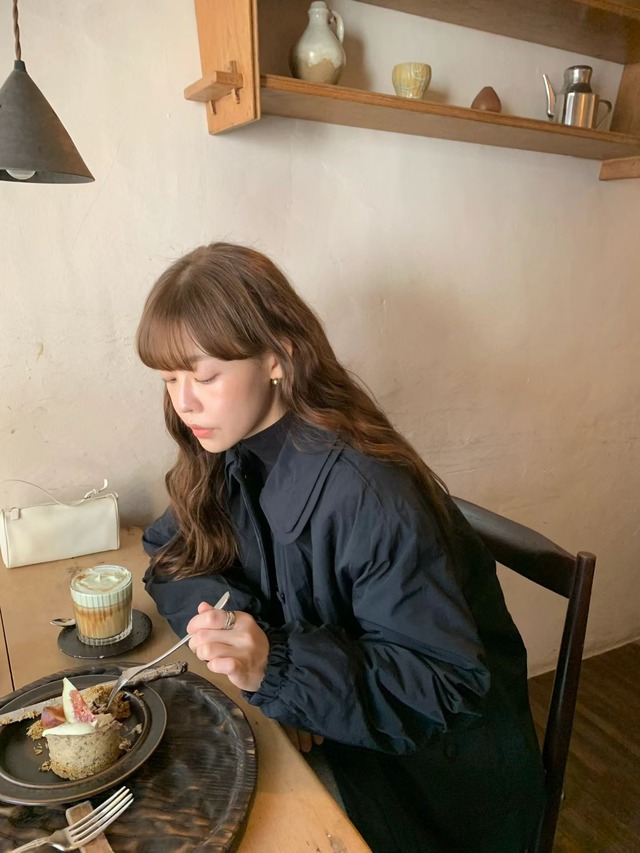 (即納) LIFFEY / Pebble padded half coat