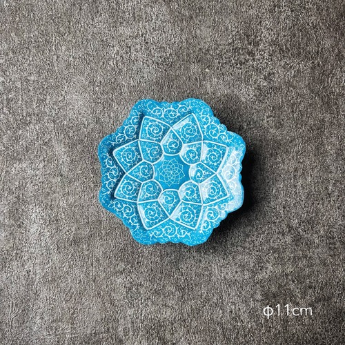 ペルシャの飾り皿（ミーナーカーリー）11ｃｍ　アクセサリートレイ【MINA KARI 010-048】