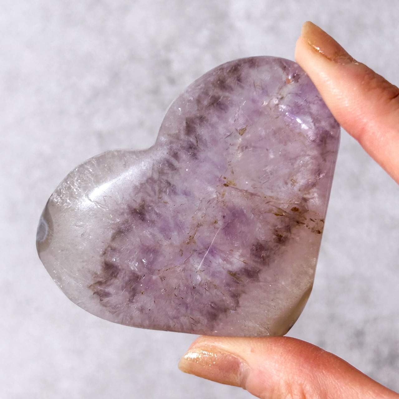 アメジストアゲート カルサイト共生 ハート