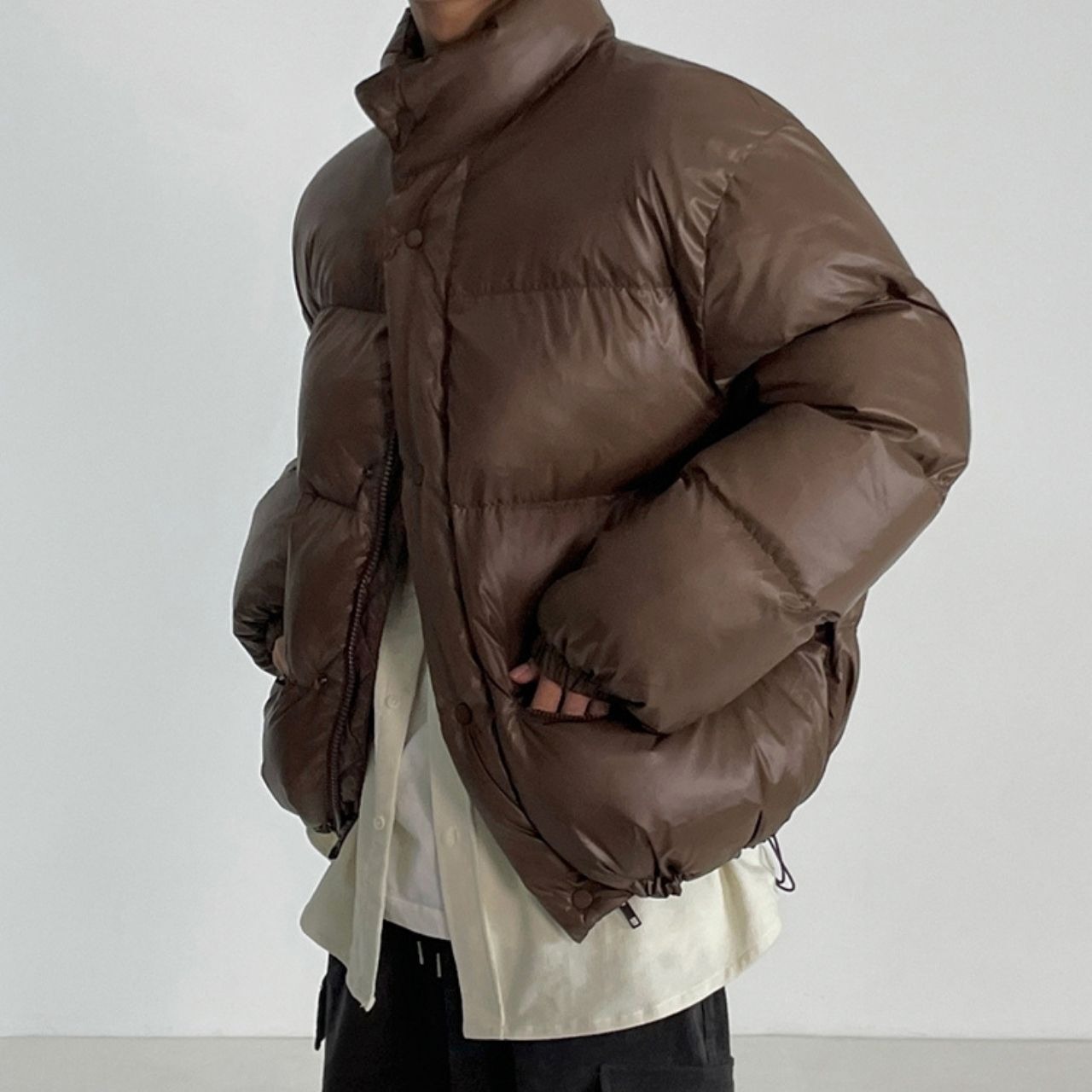 レトロスタンドカラーコットンブルゾン　1011