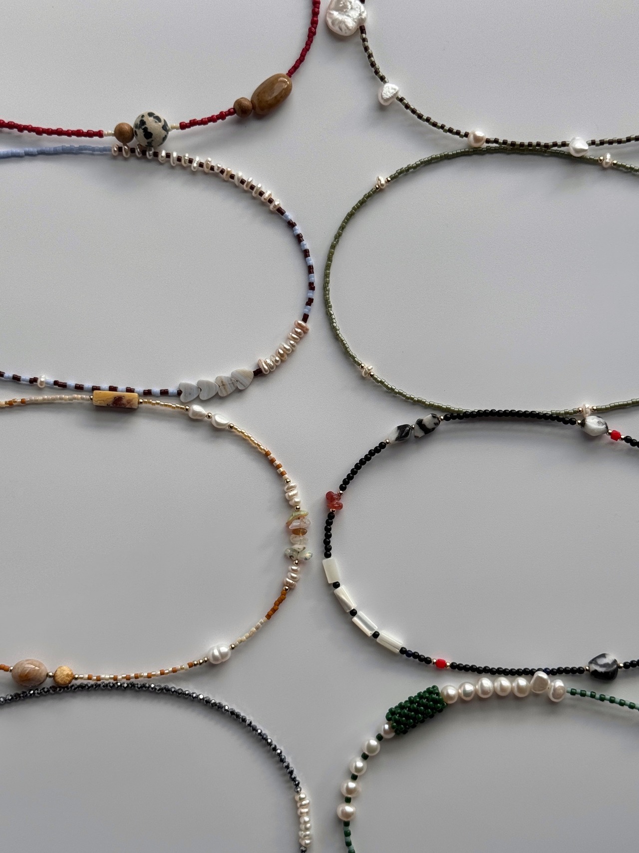 yellow opal × Beads Necklace［BZN29］