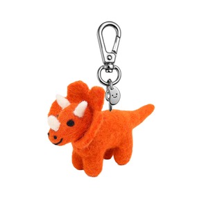 Tim The Triceratops Felt Keychain