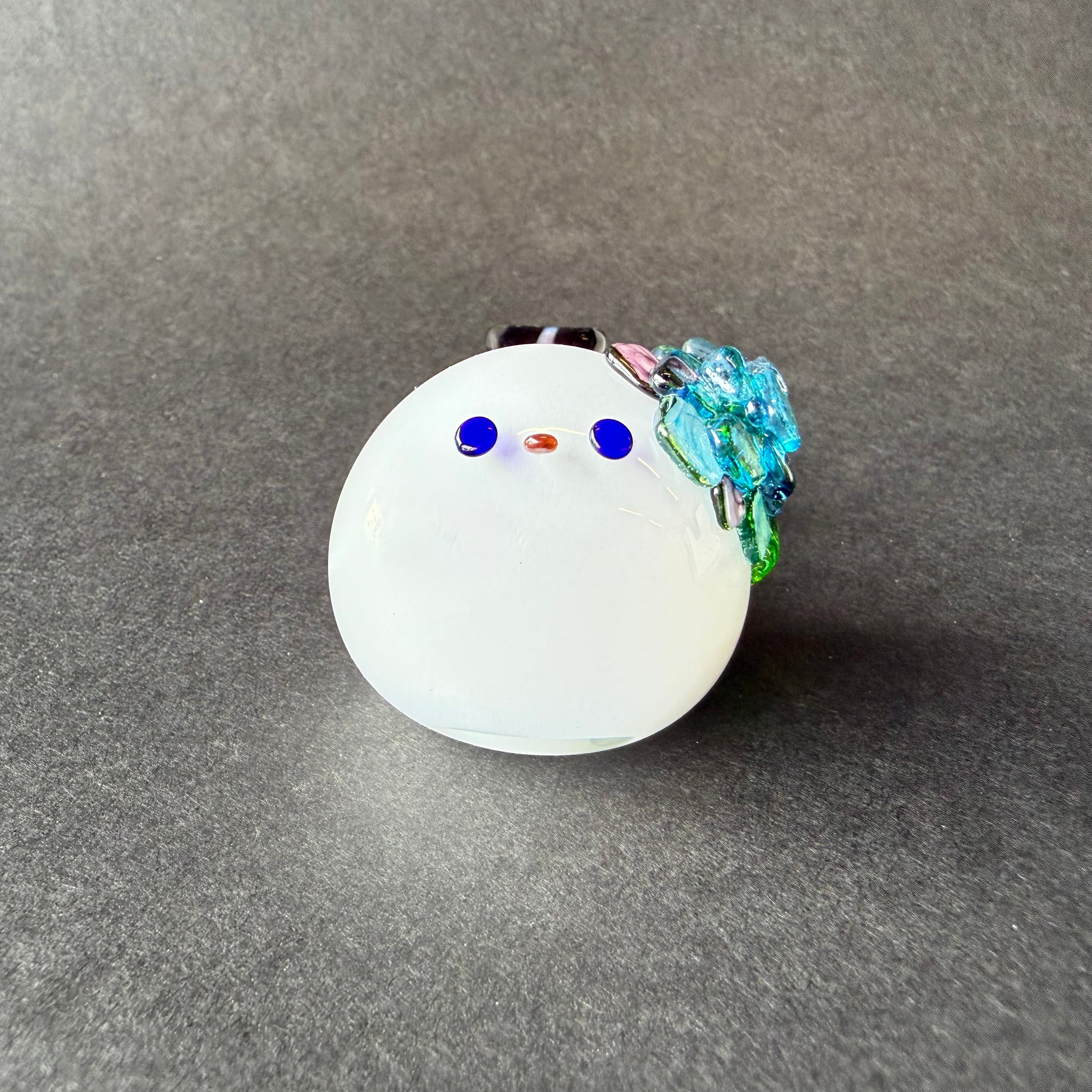 季節限定】紫陽花シマエナガ(ブルー) | グラスアートエヌプラス