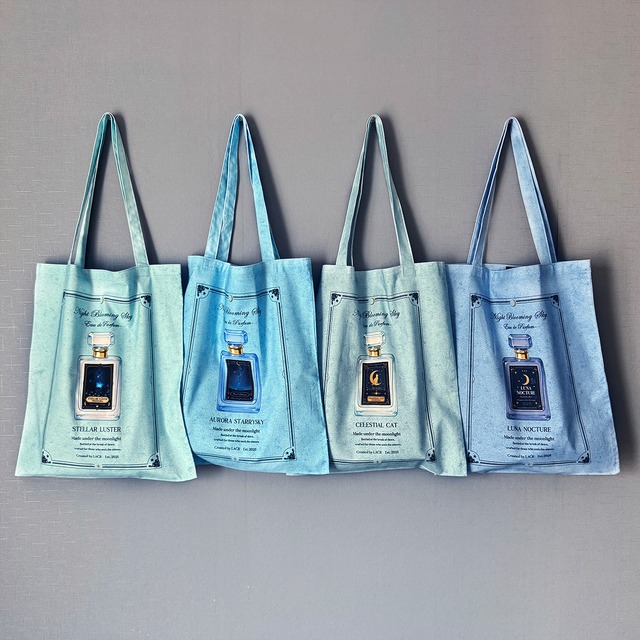 【SALE】【全4種】星空香水瓶 標本単体柄 トートバッグ