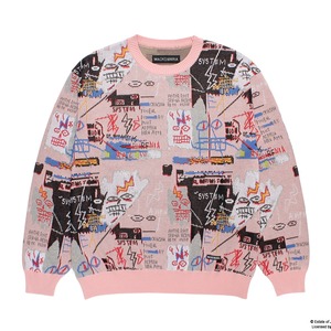 WACKOMARIA JEAN-MICHEL BASQUIAT/CREW NECK SWEATER