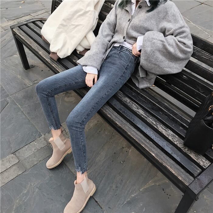 ブラックパンツハイウエストスキニージーンズレディース2020年初春スリムパンツ足首丈パンツ新バージョン 1号婦人33671739424