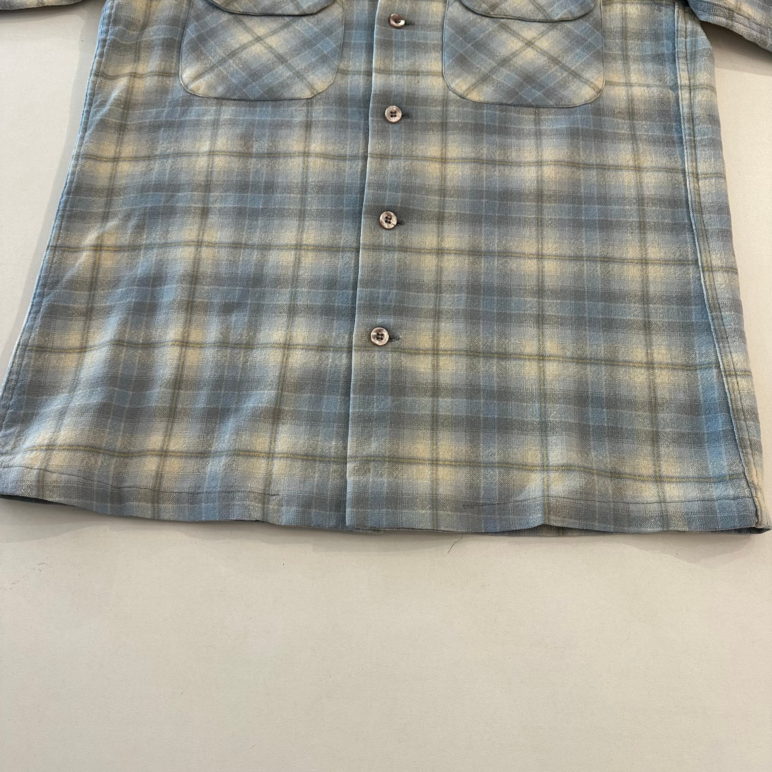 70s PENDLETON BOARD SHIRT BEIGE×BLUE | BerBerJin Yuhodo