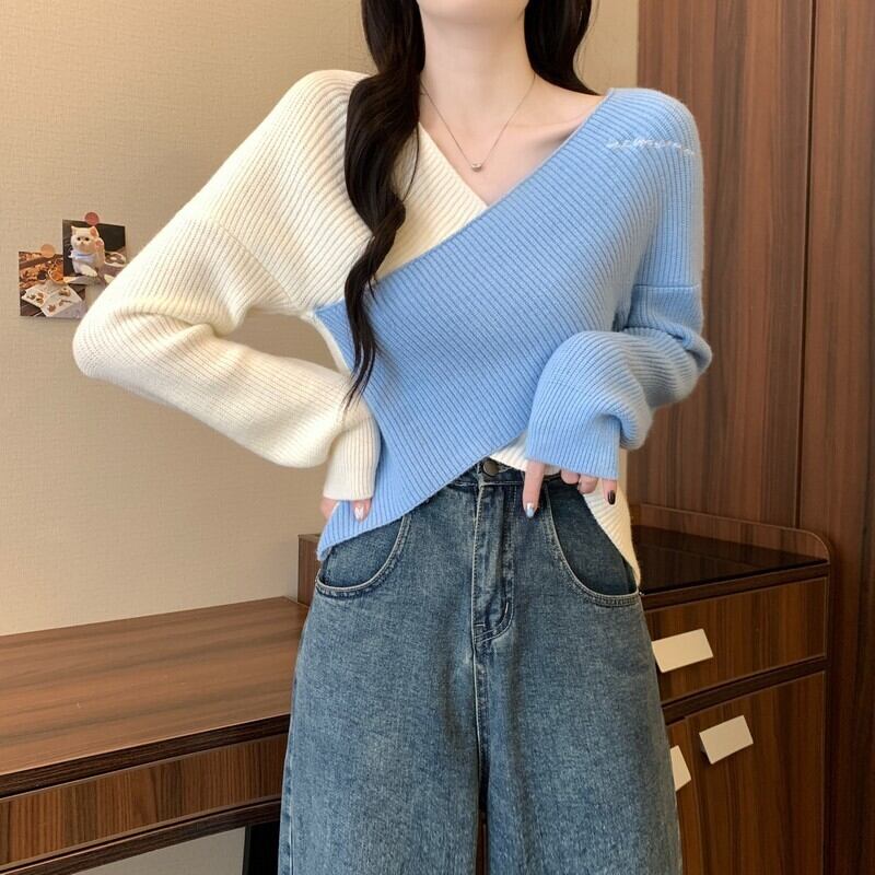 【tops】クロスニットトップス M28275