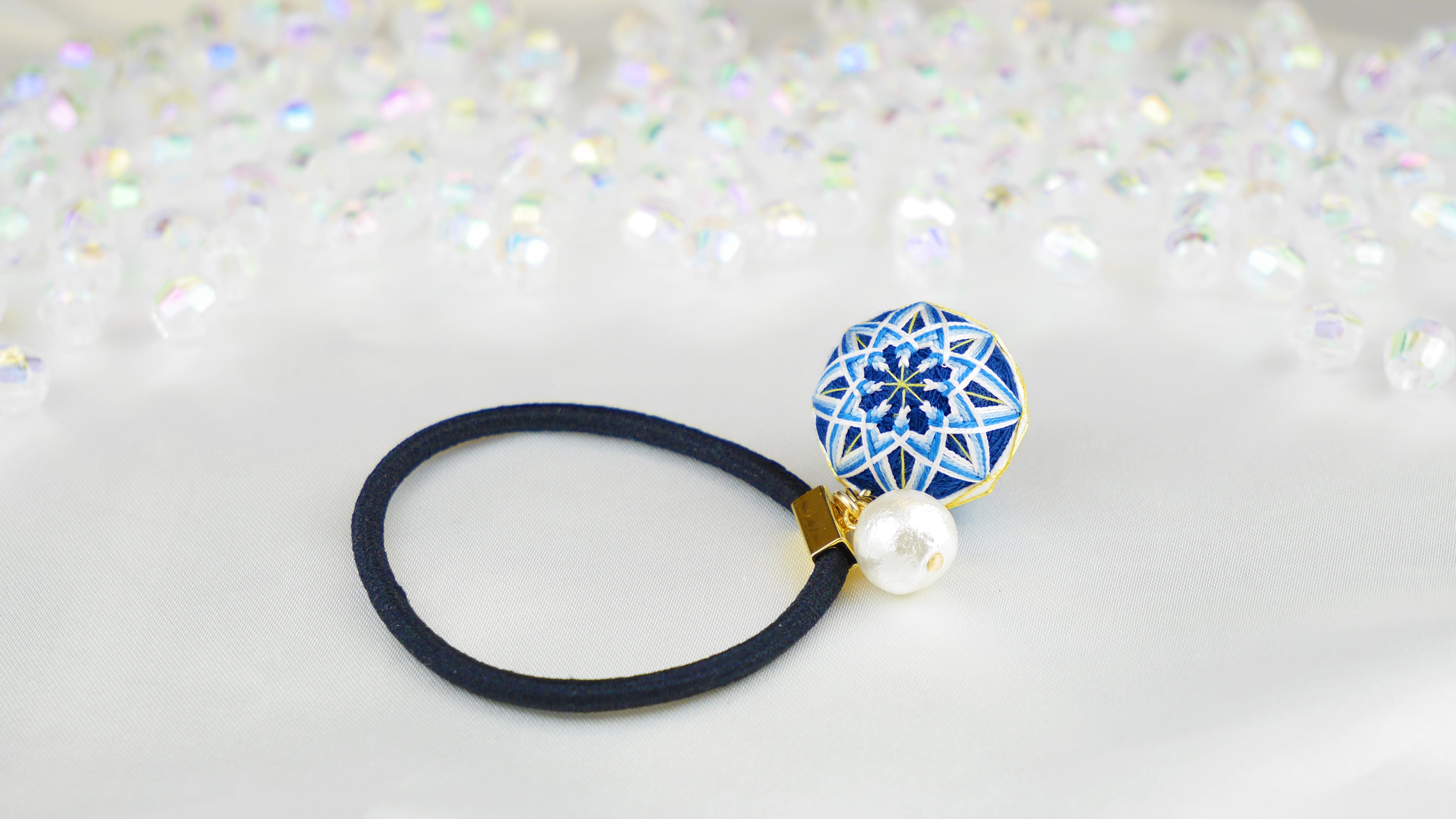 ヘアゴム】菊2.0cmてまり 富士 | はれてまり｜ HAReTEMARI