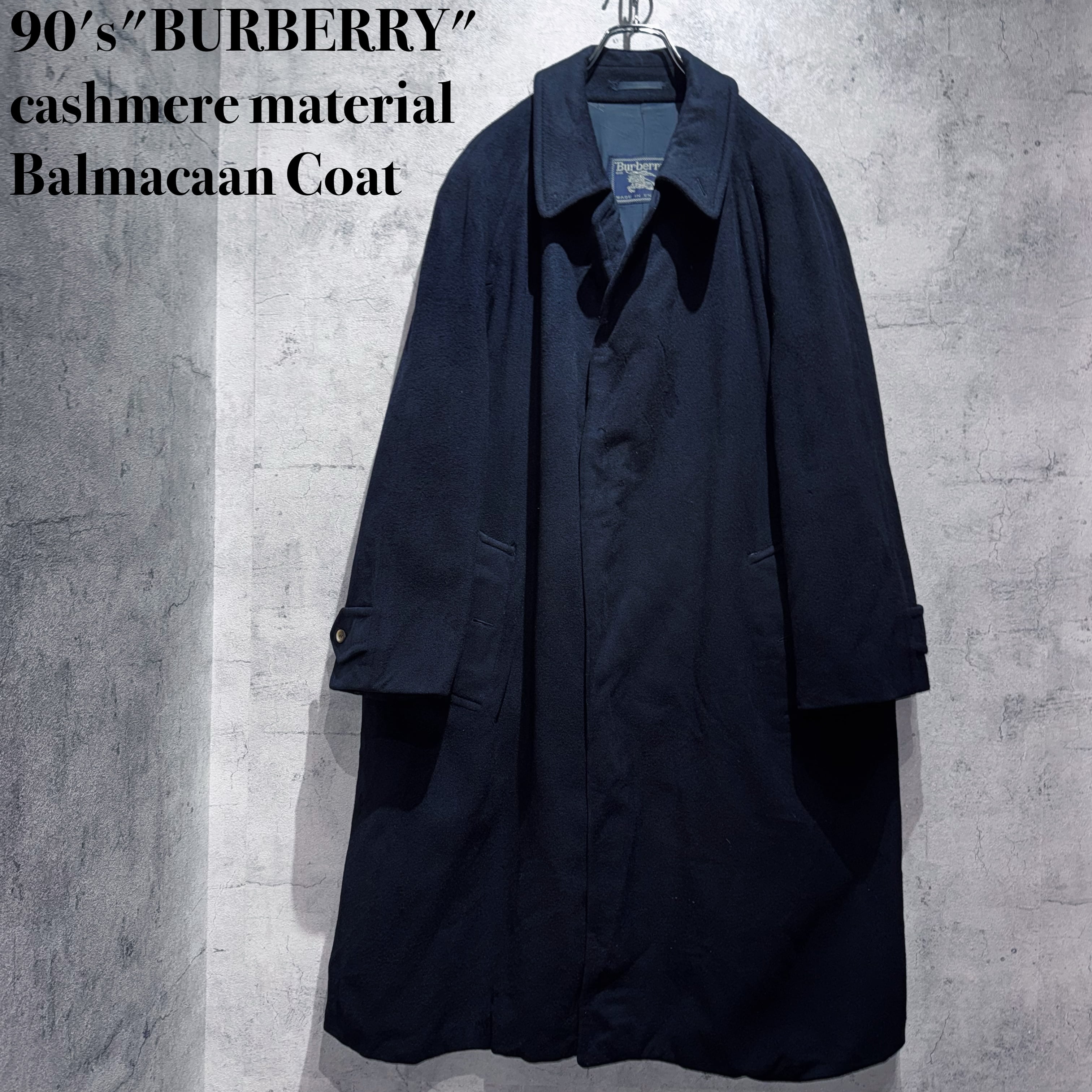 90's"BURBERRY"cashmere material Balmacaan Coat