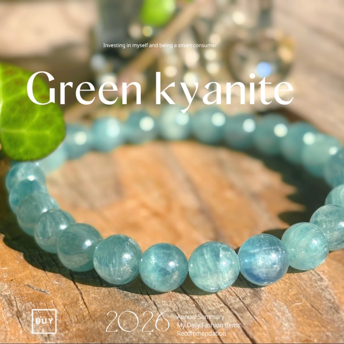 癒しの色＊グリーンカイヤナイトブレスレット | 大阪梅田、中崎町の