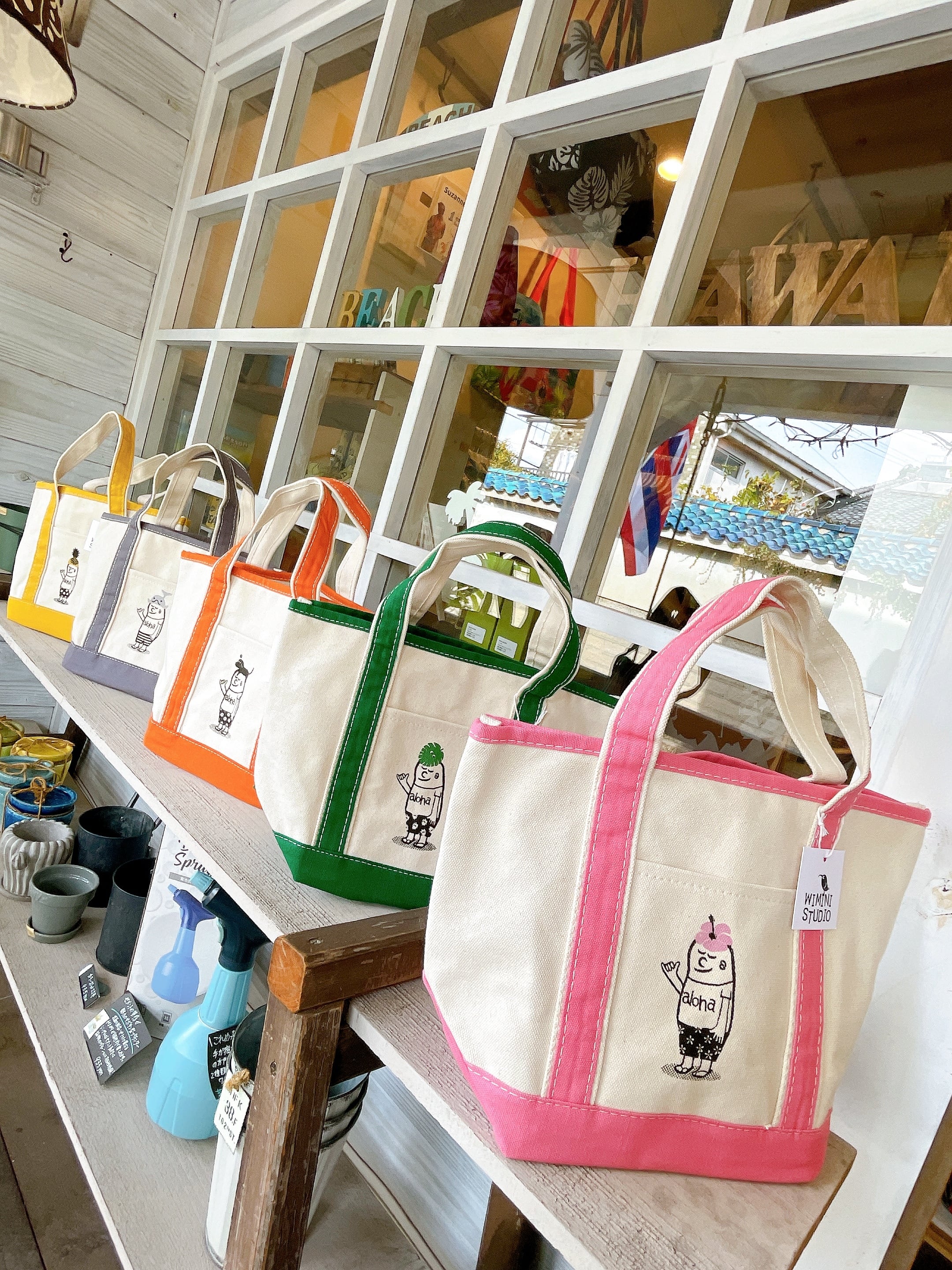 6color】 キャンバス トートバッグ / WIMINI HAWAII ウィミニ ハワイ