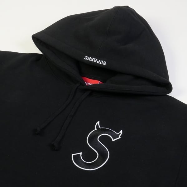 Supreme  S logo Hooded Sweatshirt 黒　M