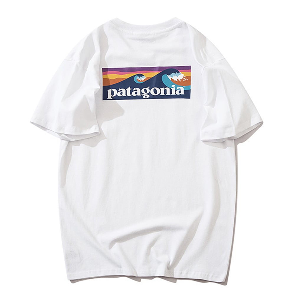 パタゴニア Tシャツ Patagonia 半袖 メンズ レディース ブランド ロゴ Tシャツ おしゃれ 人気 ベージュ Dk大黒ファシオン通販店