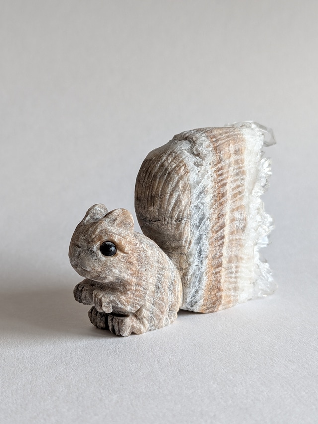 Quartz Cluster クォーツクラスター  ⭓ リス ⭔ CARVING