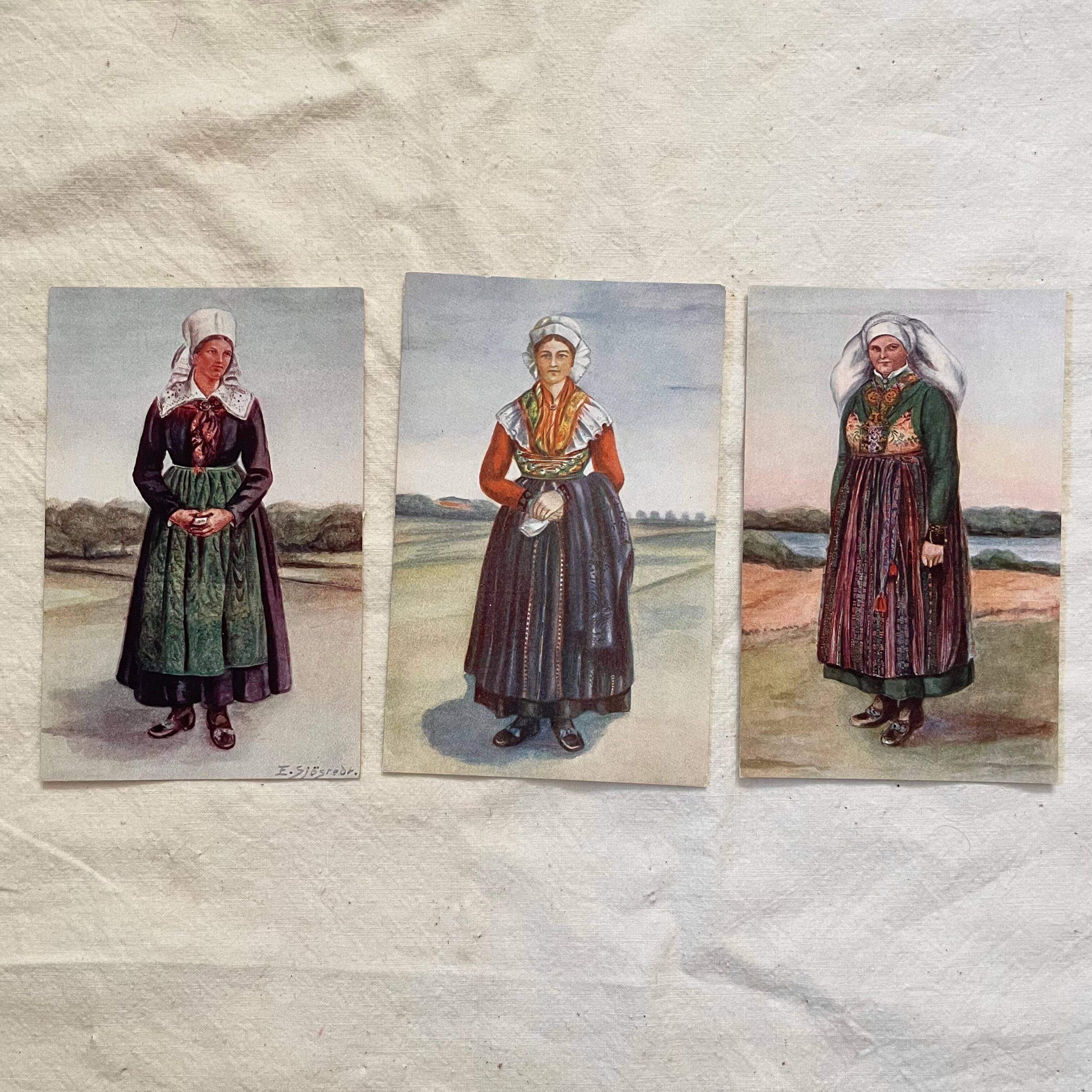 民族衣装の絵葉書セット