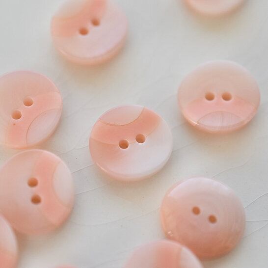 オーバル ピンクライン×ベビーピンク2穴 13㎜