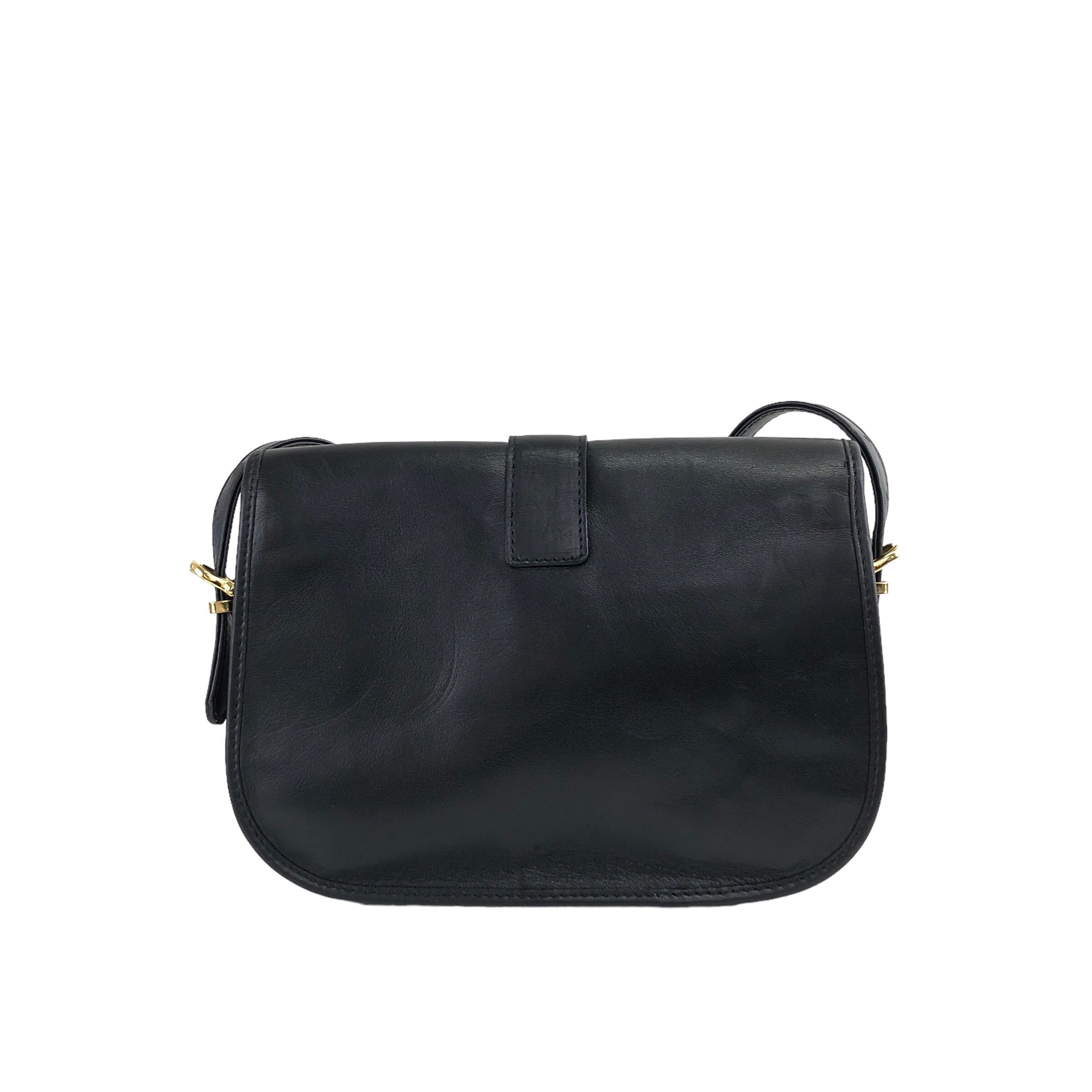 CELINE セリーヌ ショルダーバッグ ブラック レザー vintage