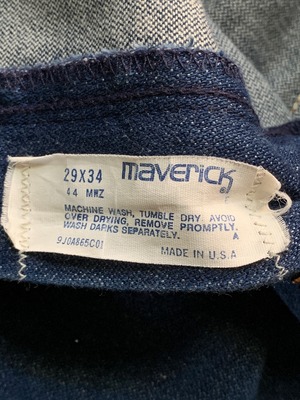 70's-80's MAVERICK 44MWZ デニムパンツ 濃紺 表記(29×34) USA製