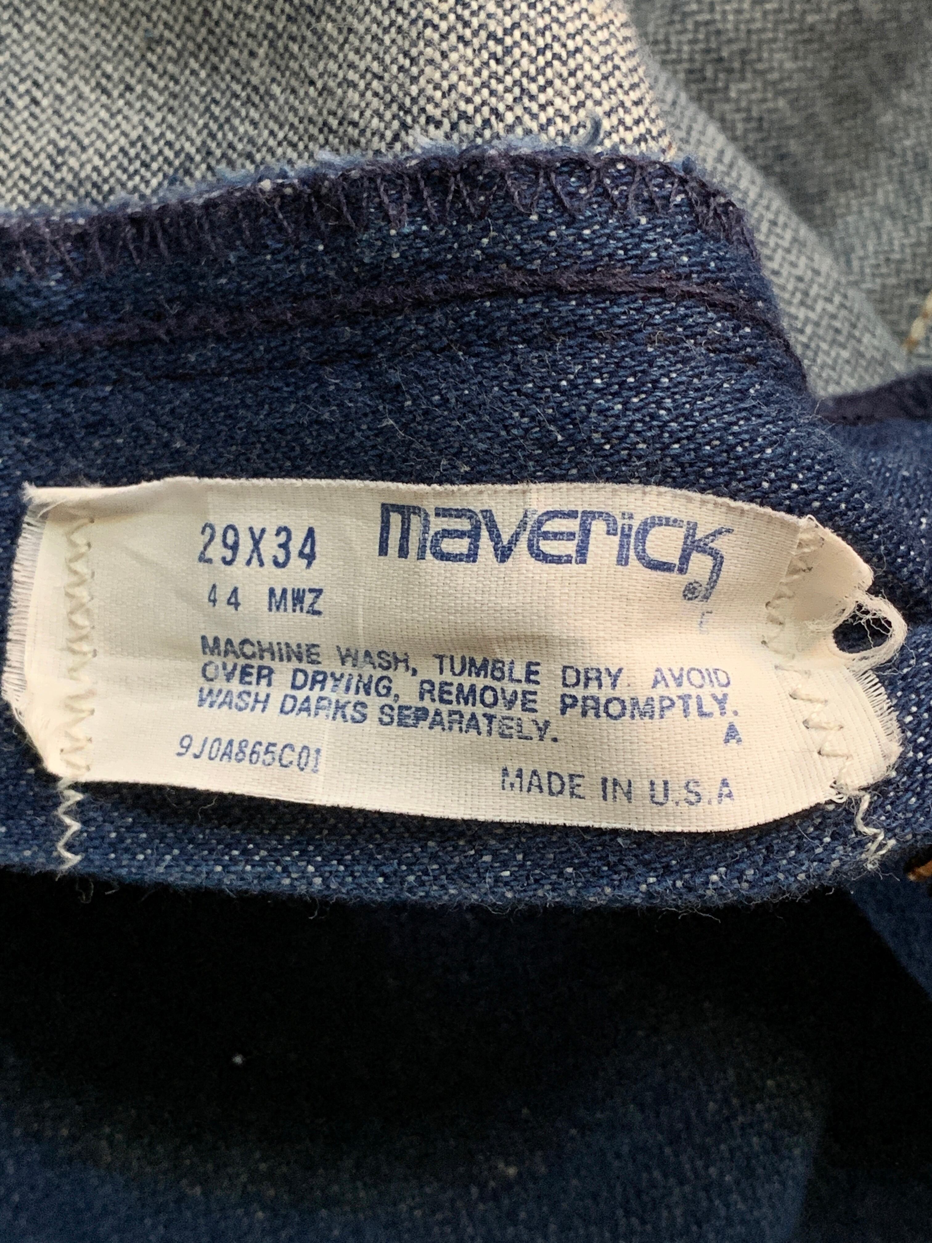 70's-80's MAVERICK 44MWZ デニムパンツ 濃紺 表記(29×34) USA製