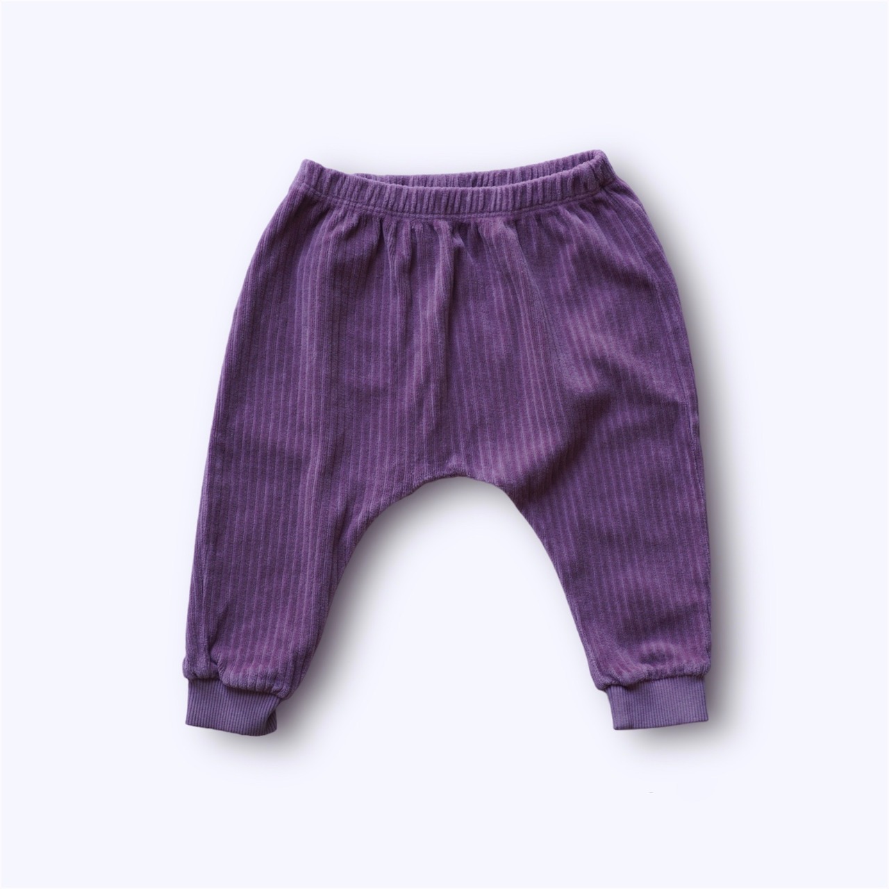 〈 GOLD 23AW 〉Trousers in knitted velvet rib / dove / 70〜75cm