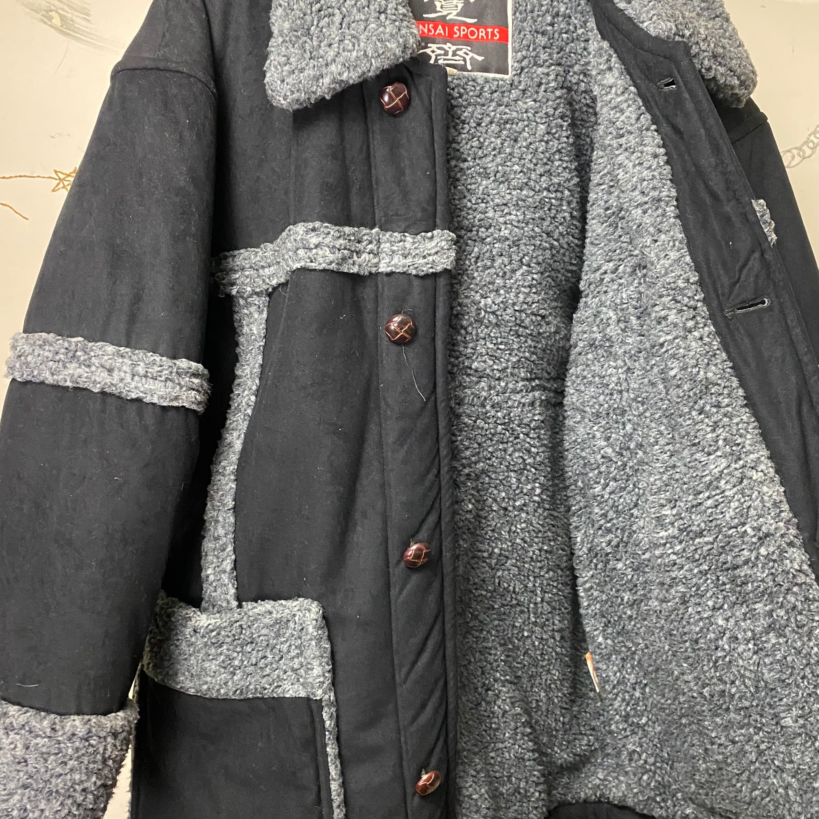 vintage KANSAI JEANS fake mouton coat | NOIR ONLINE