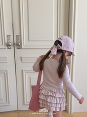 韓国子供服 / BANANA J / 26Autumn / サロン カンカンワンピース / 秋服 / キッズ *XS~JS*