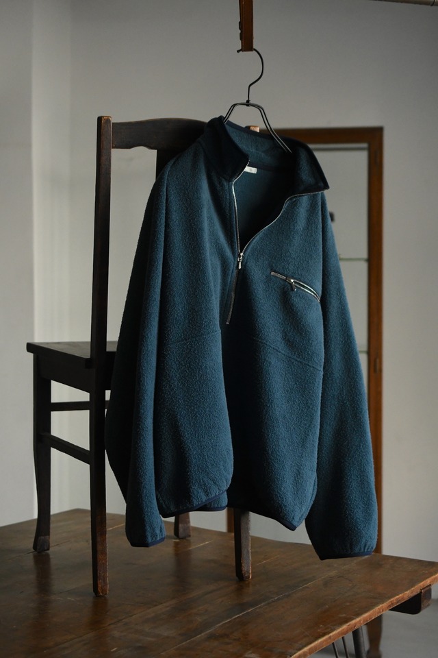 A.PRESSE / Vintage Silk Fleece Harf ZIP Jacket (Blue)