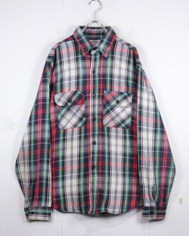 【Caka act2】70's〜80's  “FIVE BROTHER” Heavy Flannel Shirt