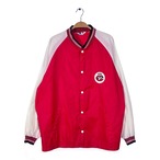 70s 80s シンシナティレッズ メジャーリーグオフィシャル ナイロンジャケット Stahl-Urban レッド ベースボール サイズXL DZ0831