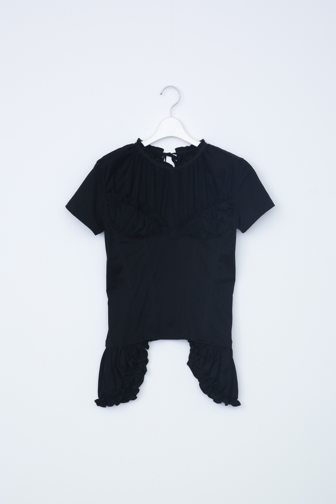 Gathered short sleeve top