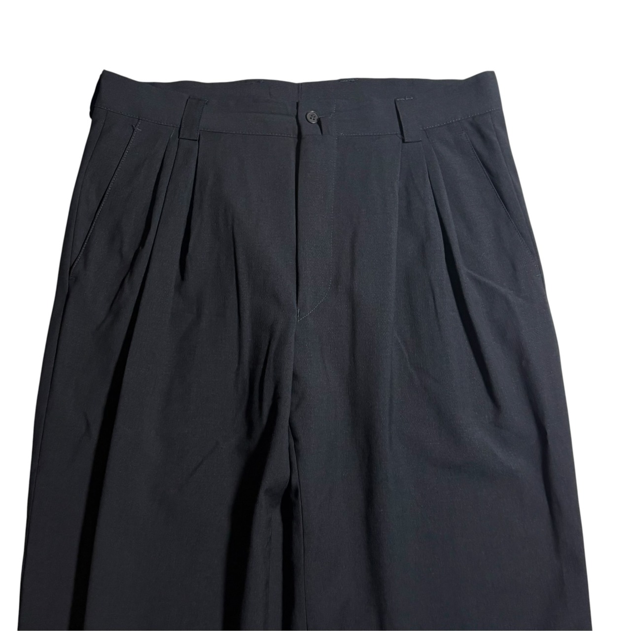 vintage GIANNI VERSACE black wool crepe slacks