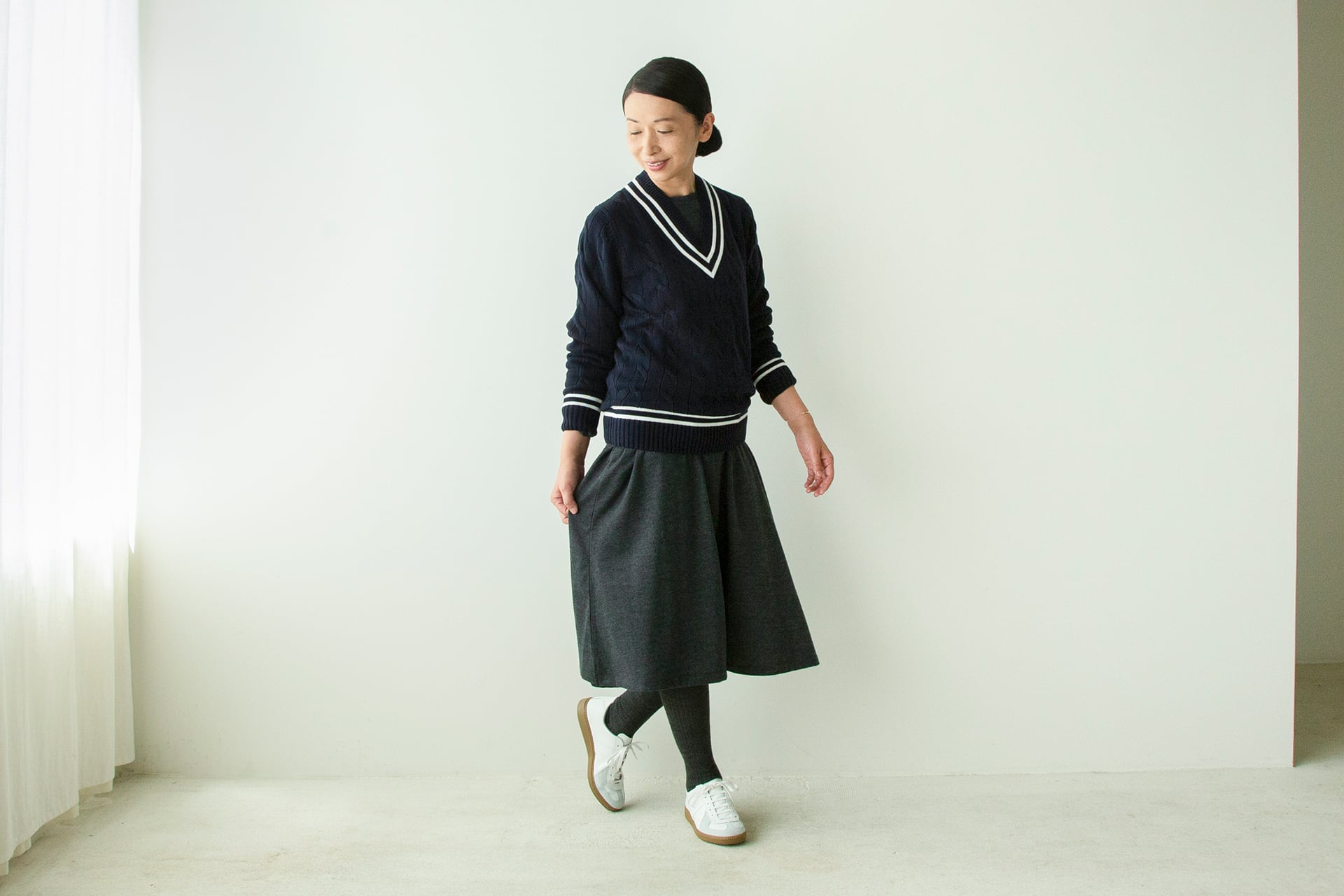 HAND ROOM ウールジャージボトルネックワンピース e35576c9d725d6ed376a105a79161b