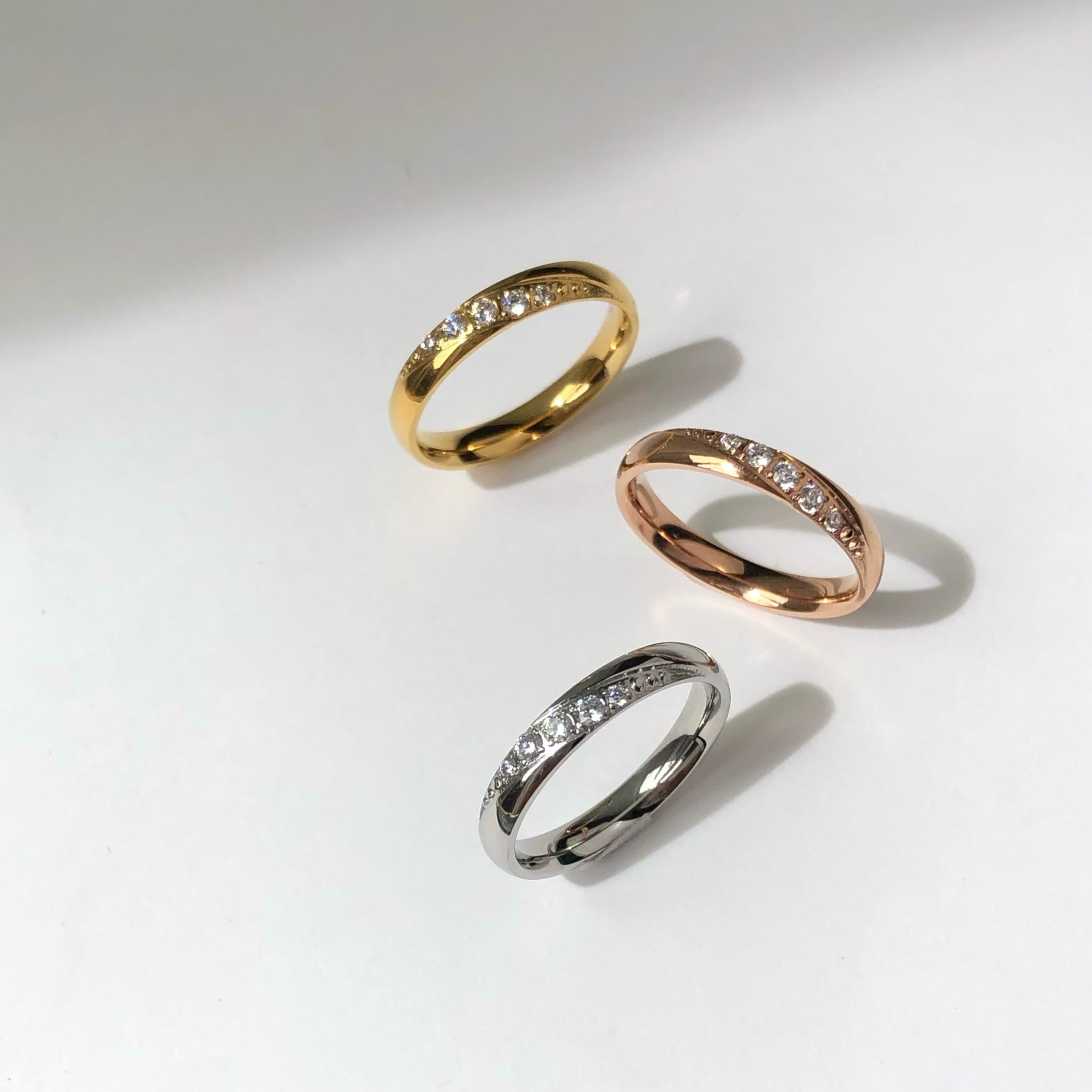 3mm ライン ジルコニア リング M8045