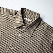 INTÉRIM / TRICOLOR CHECK GINGHAM DEADSTOCK SQUARE REGULAR SHIRTS
