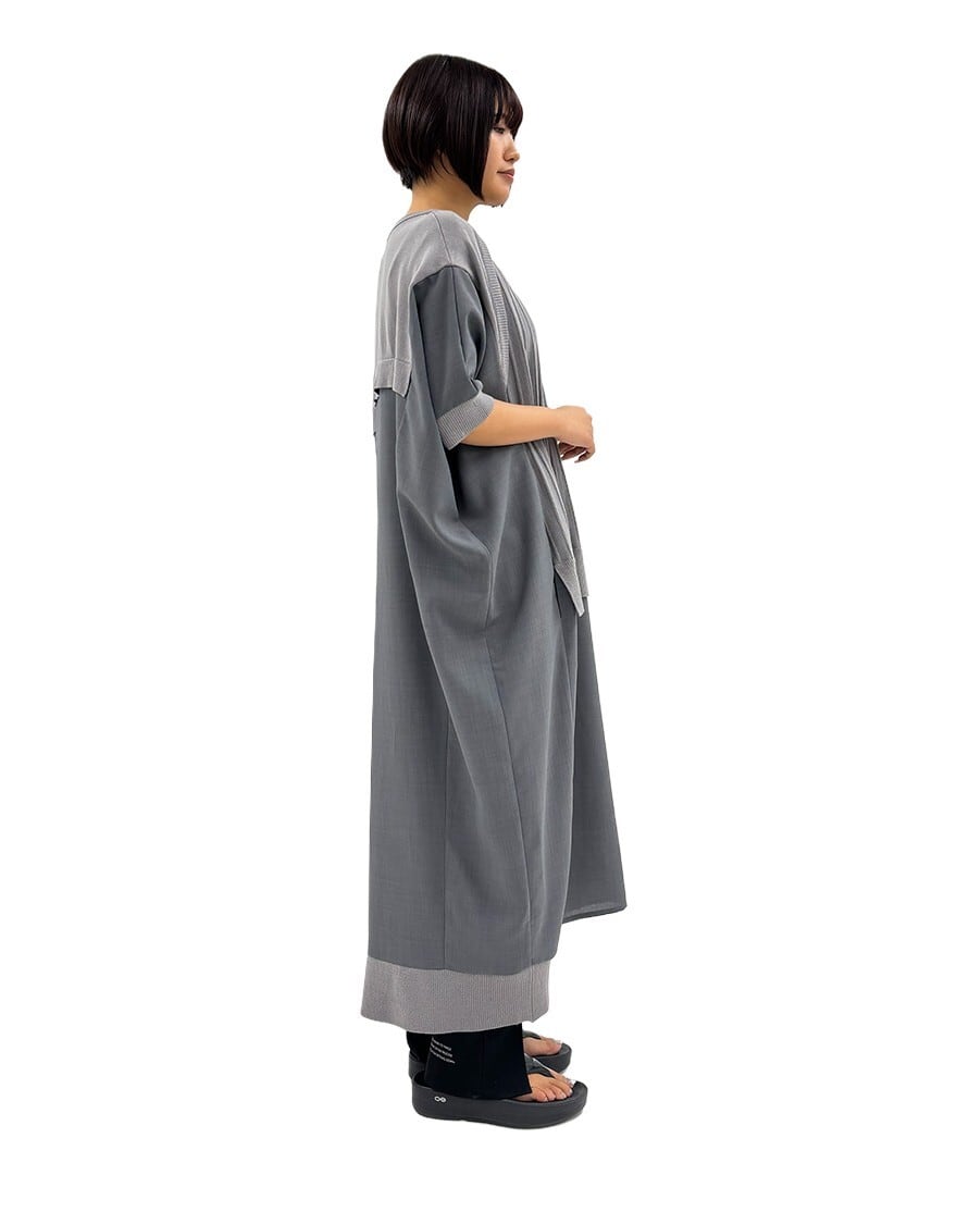 SALE【ayane】ニットドッキングドルマンワンピース 826513 アヤン