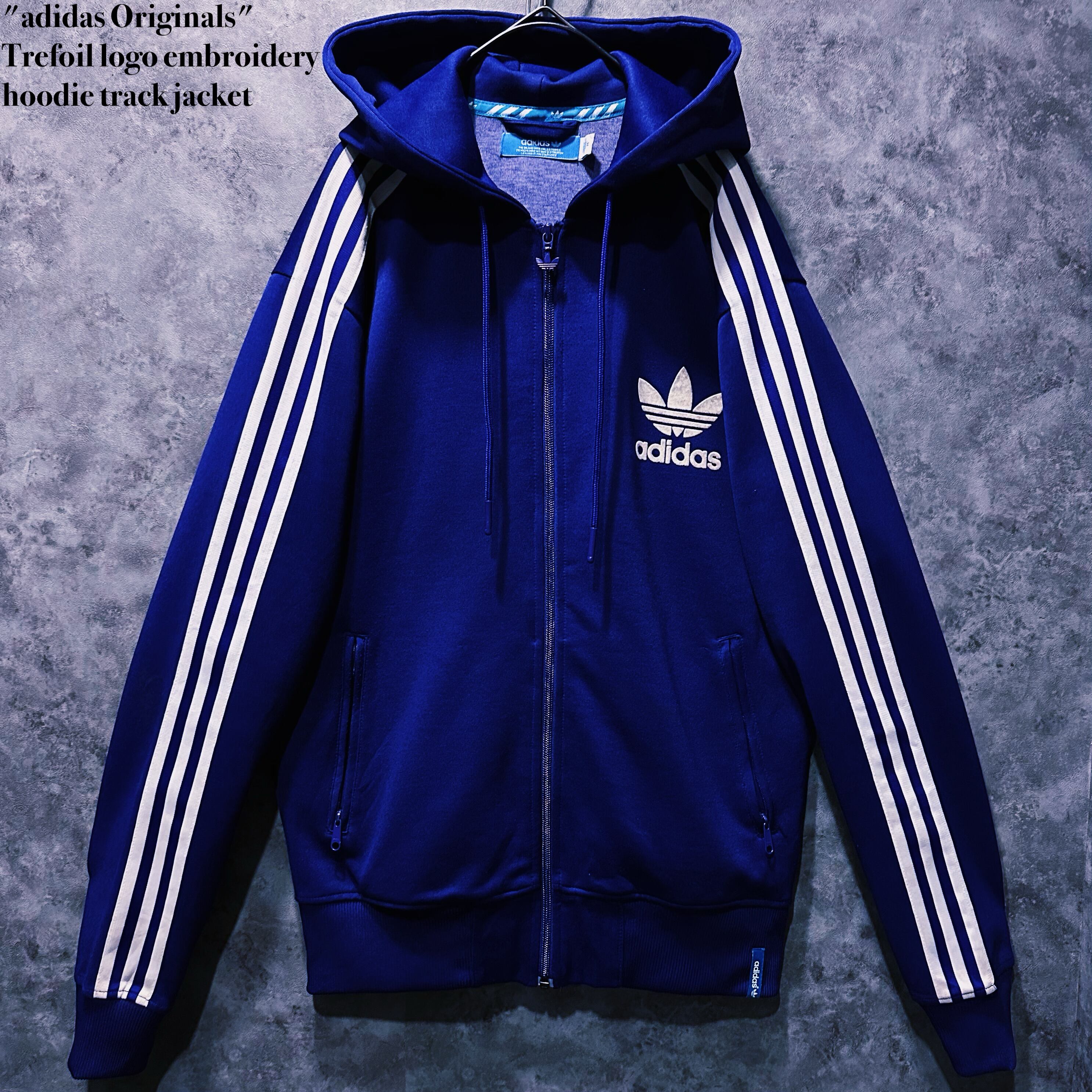 【doppio】"adidas Originals"Trefoil logo embroidery hoodie track jacket