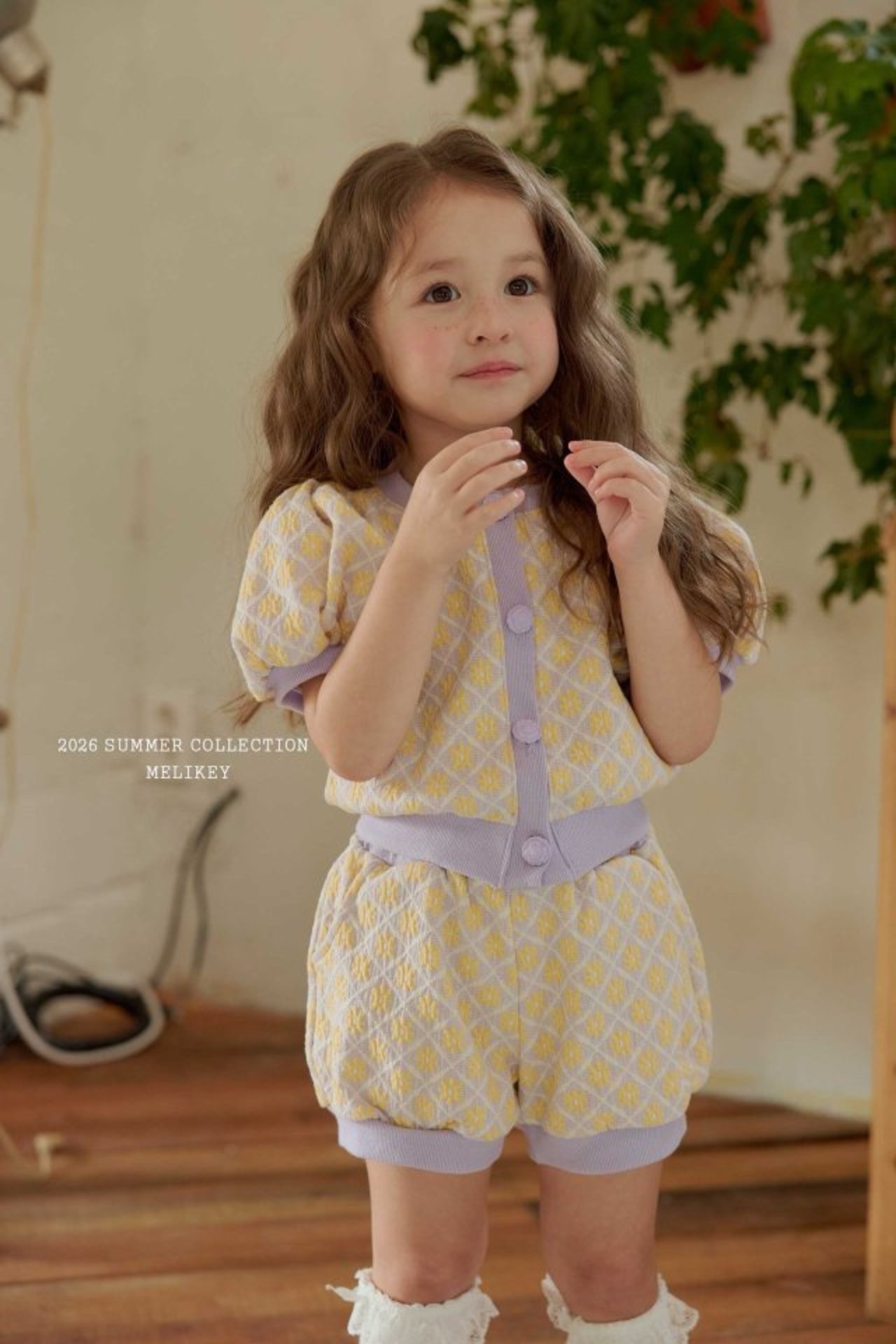 [MELIKEY] Rika Flower Puff Cardigan (JS/JM) / [미라이키] 리카꽃퍼프가디건 (JS/JM)