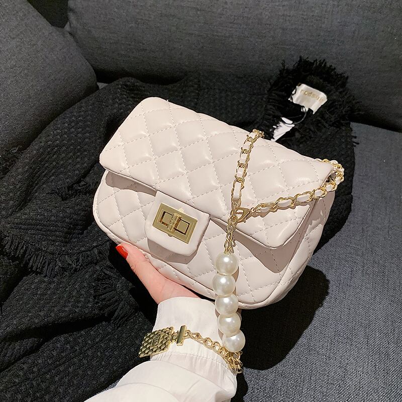 チェーン レッド 刺繍 スクウェア メッセンジャーバッグ 手作りハンドバック17023506607